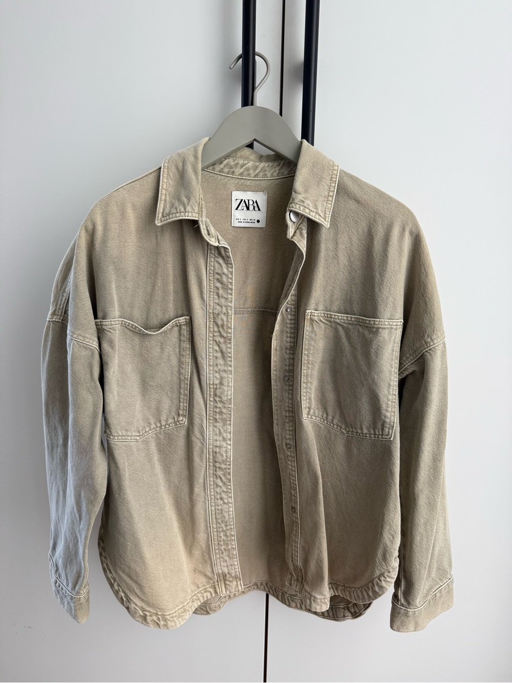 Zara Women's Overshirt Jacket - Khaki - Picture 2 of 4